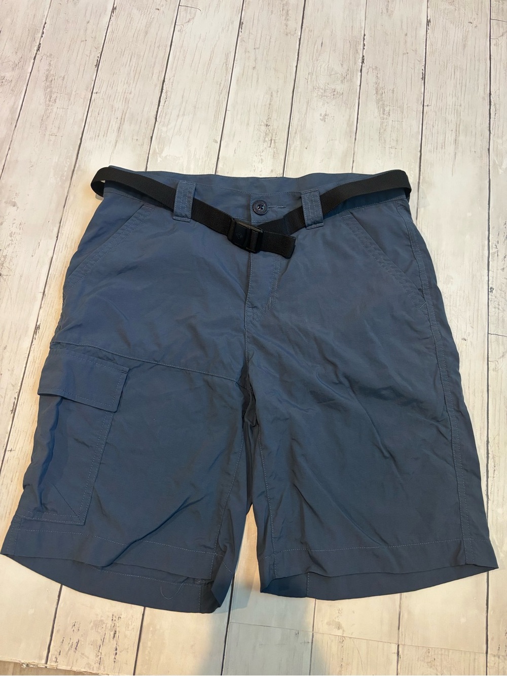 Columbia Men's Slate Blue Cargo Shorts with Web Belt